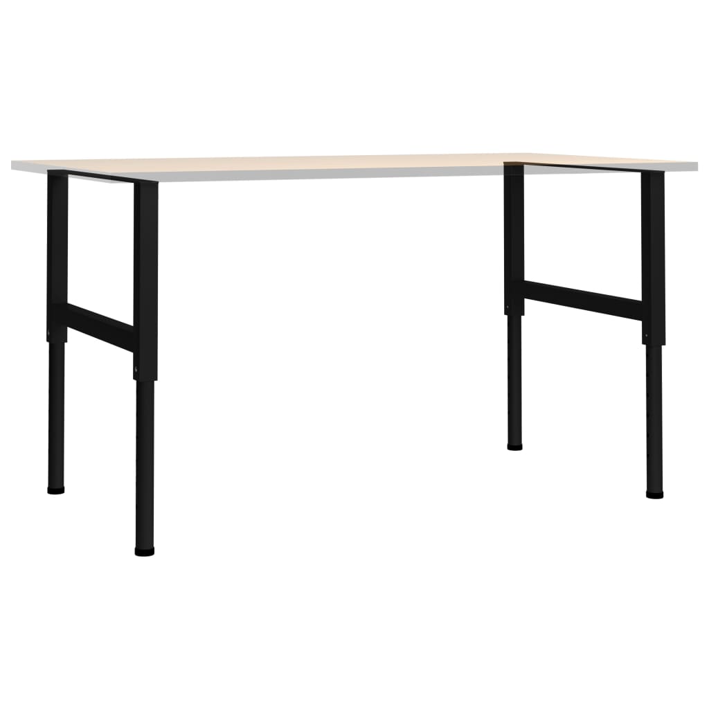vidaXL Metal Frame | Set of 2 | Black | Powder-coated metal | Adjustable 2
