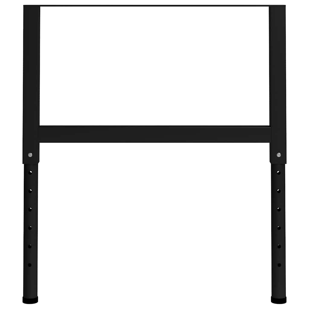 vidaXL Metal Frame | Set of 2 | Black | Powder-coated metal | Adjustable 3
