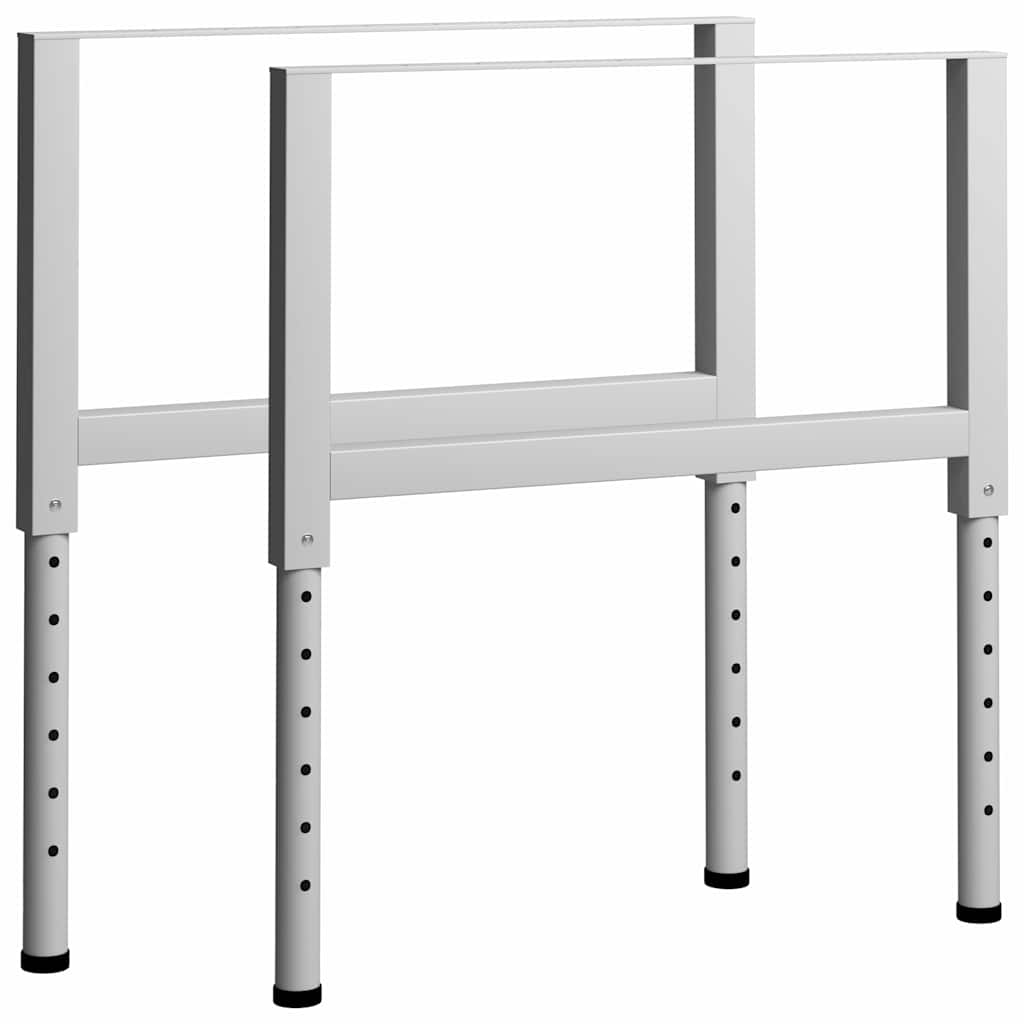 vidaXL Metal Frame | Set of 2 | Grey | Powder-coated metal | Adjustable 1