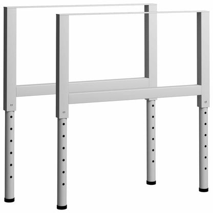 vidaXL Metal Frame | Set of 2 | Grey | Powder-coated metal | Adjustable 1