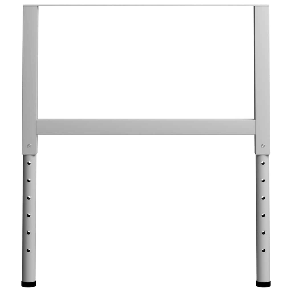 vidaXL Metal Frame | Set of 2 | Grey | Powder-coated metal | Adjustable 4