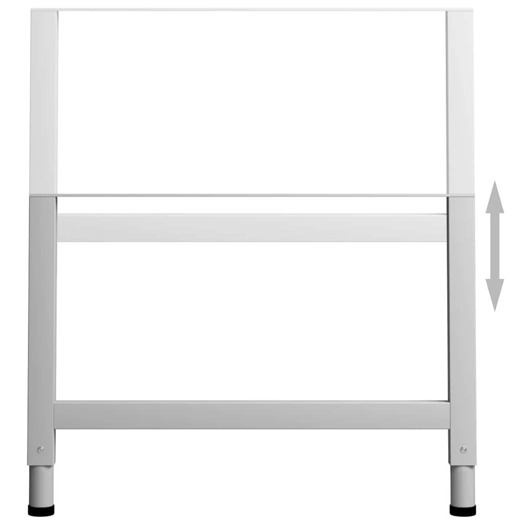 vidaXL Metal Frame | Set of 2 | Grey | Powder-coated metal | Adjustable 5