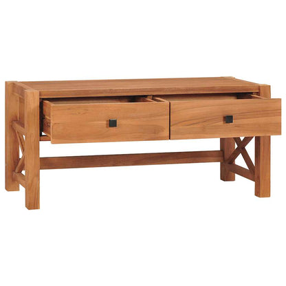 vidaXL TV Cabinet | Natural Teak | Teak Wood, Plywood | Medium | TV Cabinet 2