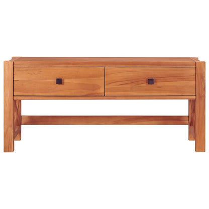 vidaXL TV Cabinet | Natural Teak | Teak Wood, Plywood | Medium | TV Cabinet 3