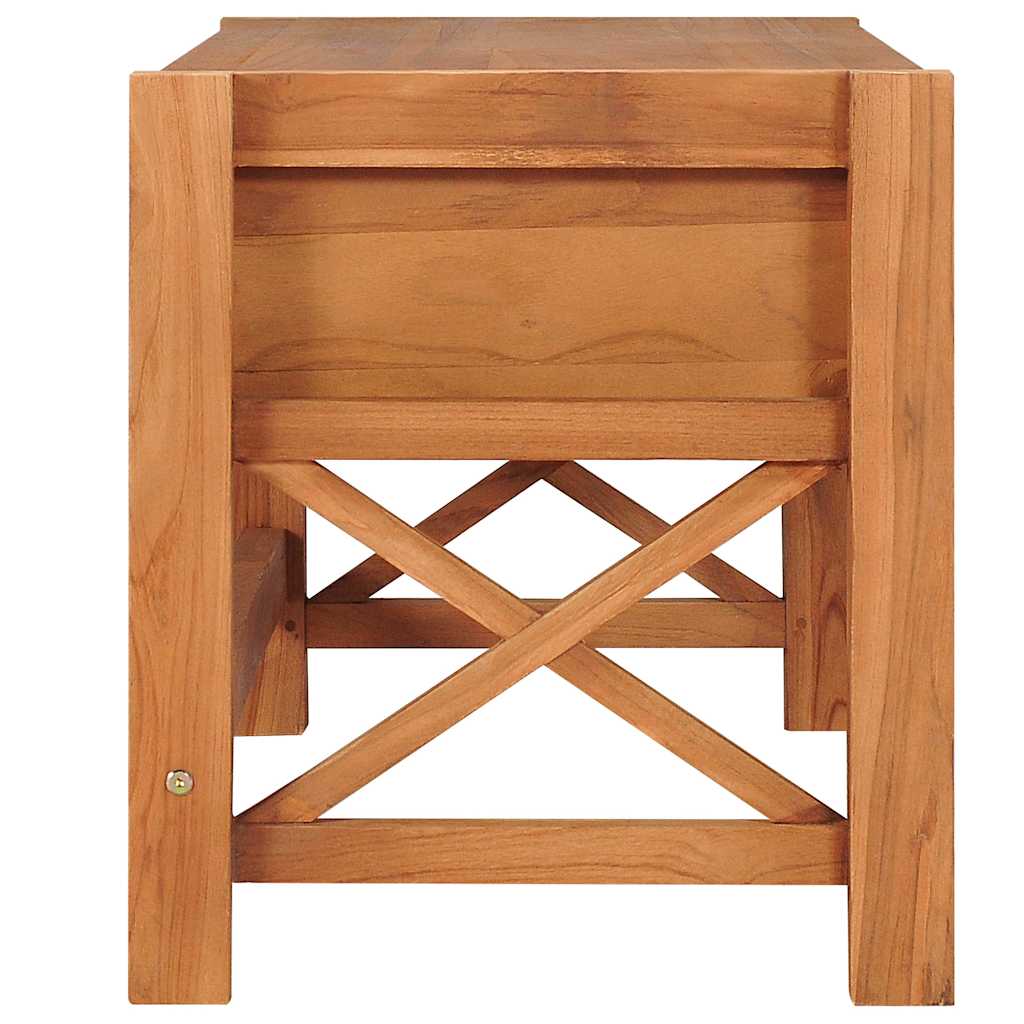 vidaXL TV Cabinet | Natural Teak | Teak Wood, Plywood | Medium | TV Cabinet 4