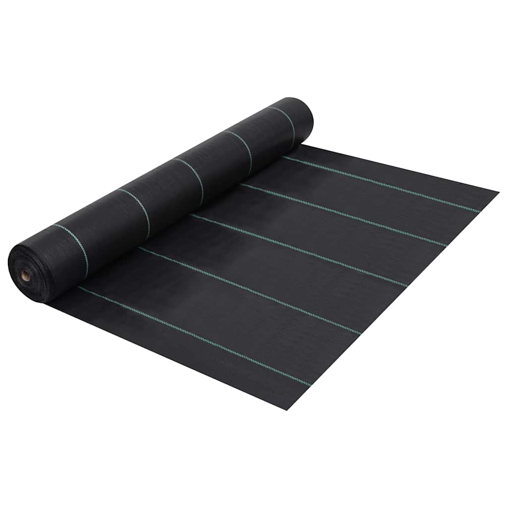 313068 vidaXL Weed & Root Control Mat Black 2x100 m PP 1