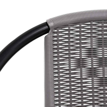 vidaXL Garden Chairs 2 pcs Plastic Rattan and Steel 110 kg 6