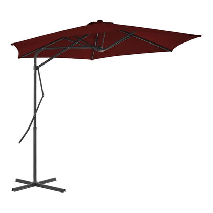 Outdoor Parasol with Steel Pole 300 cm Red