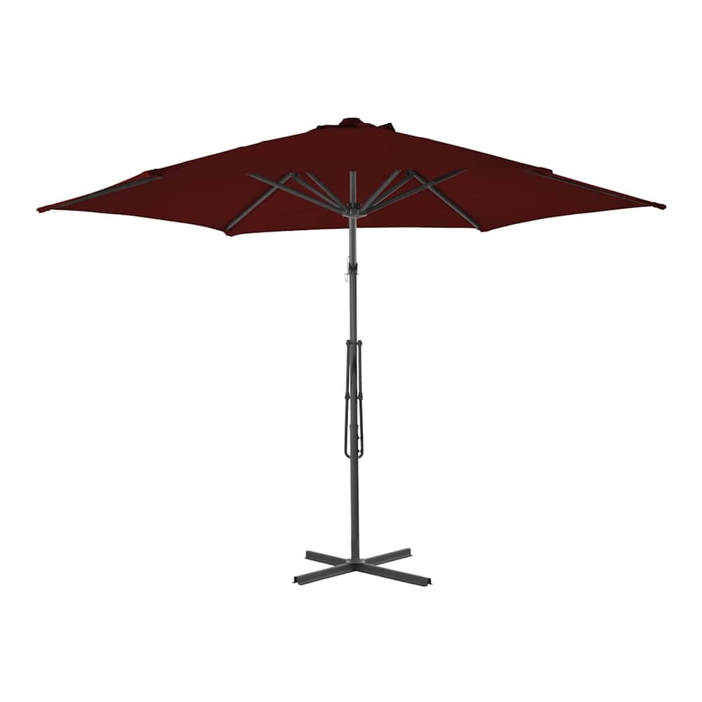 Outdoor Parasol with Steel Pole 300 cm Red