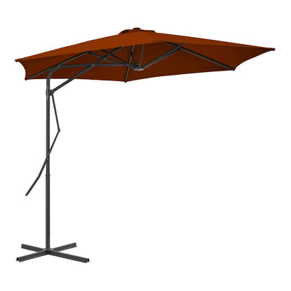 Outdoor Parasol with Steel Pole 300 cm Terracotta