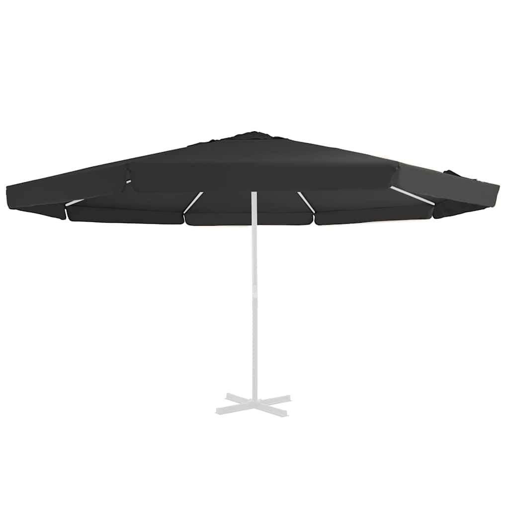 vidaXL Replacement Fabric | Black | 100% polyester | 500 cm diameter | Foldable 2