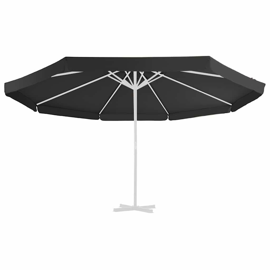 vidaXL Replacement Fabric | Black | 100% polyester | 500 cm diameter | Foldable 3