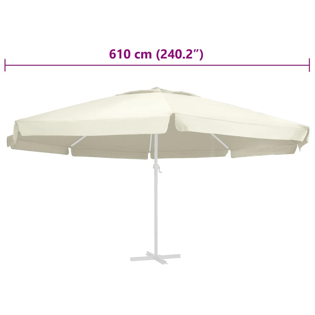 vidaXL Replacement Fabric | Sand | Polyester with PA coating | 600 cm diameter 5