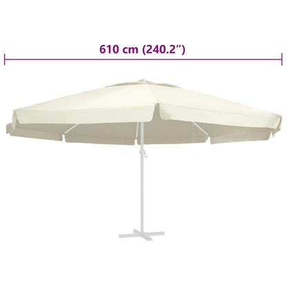 vidaXL Replacement Fabric | Sand | Polyester with PA coating | 600 cm diameter 5