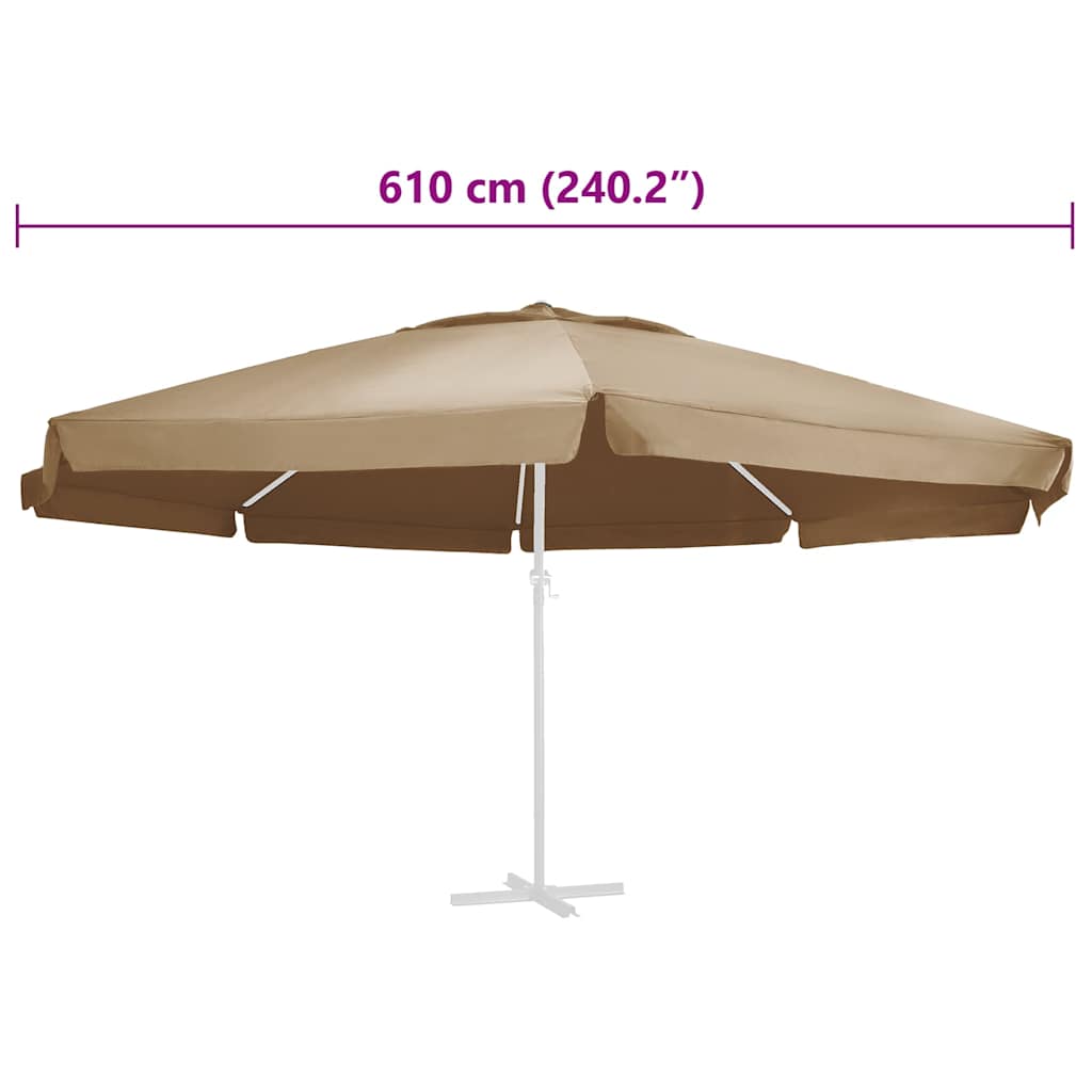 vidaXL Replacement Fabric | Taupe | 100% polyester with PA coating 5