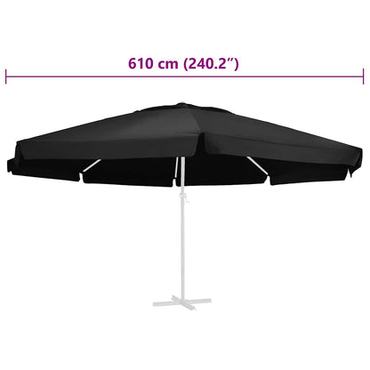 vidaXL Replacement Fabric | Black | Polyester with PA coating | 600 cm diameter 5