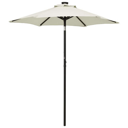 vidaXL Garden Parasol | Sand and Dark Grey | Polyester Fabric, Aluminium 1