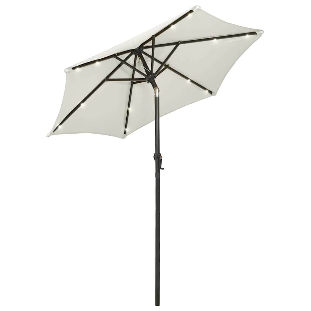 vidaXL Garden Parasol | Sand and Dark Grey | Polyester Fabric, Aluminium 2