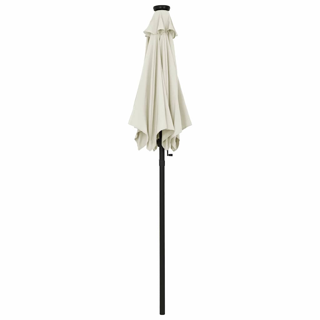 vidaXL Garden Parasol | Sand and Dark Grey | Polyester Fabric, Aluminium 3
