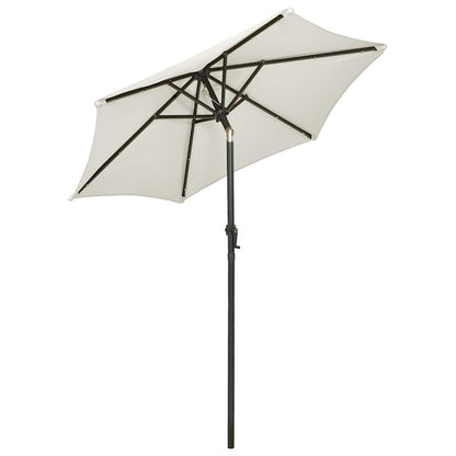 vidaXL Garden Parasol | Sand and Dark Grey | Polyester Fabric, Aluminium 4
