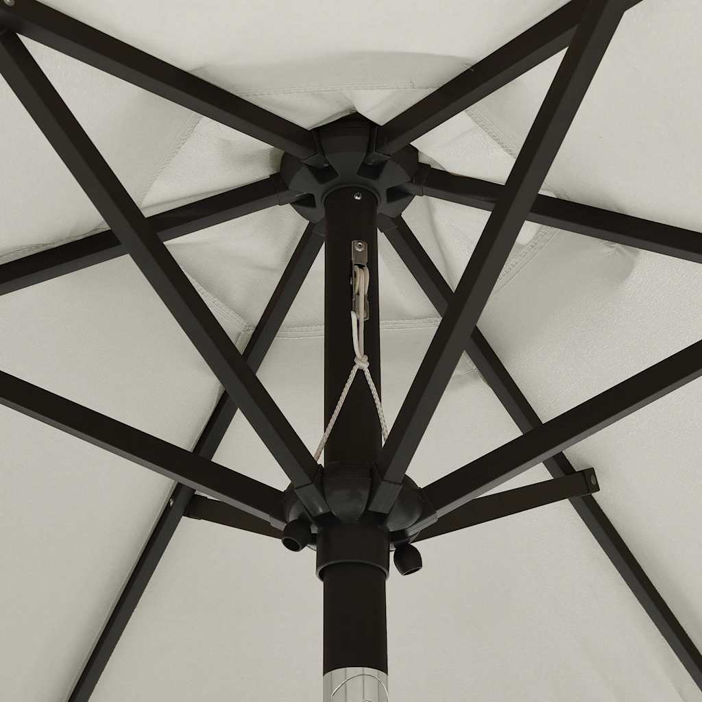 vidaXL Garden Parasol | Sand and Dark Grey | Polyester Fabric, Aluminium 5