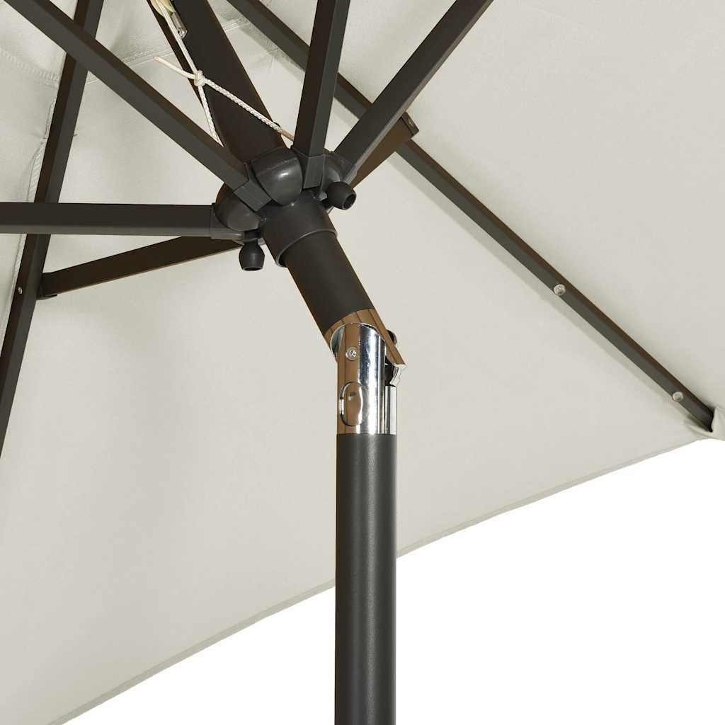 vidaXL Garden Parasol | Sand and Dark Grey | Polyester Fabric, Aluminium 6