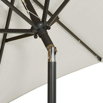vidaXL Garden Parasol | Sand and Dark Grey | Polyester Fabric, Aluminium 6