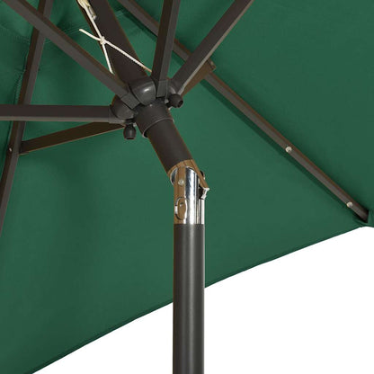 vidaXL Garden Parasol | Green and dark grey | Polyester, Aluminium 6