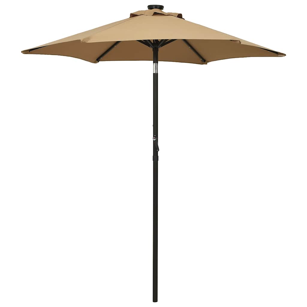 vidaXL Garden Parasol | Taupe and dark grey | Fabric (100% polyester), aluminium 1