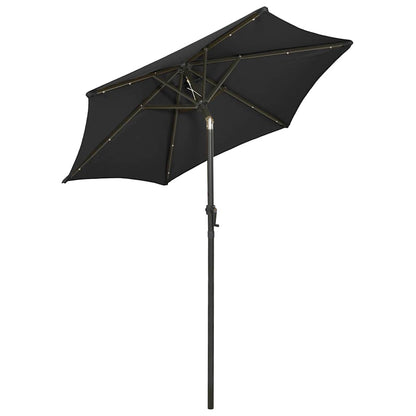 vidaXL Garden Parasol | Black and dark grey 4