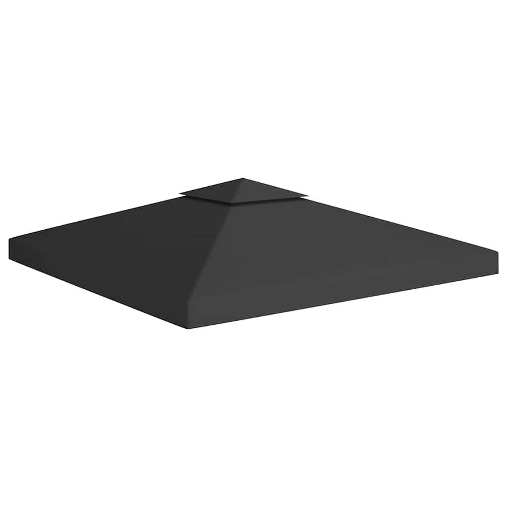 vidaXL 2-Tier Gazebo Top Cover 310 g/m² 3x3 m Black 1
