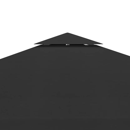 vidaXL 2-Tier Gazebo Top Cover 310 g/m² 3x3 m Black 4