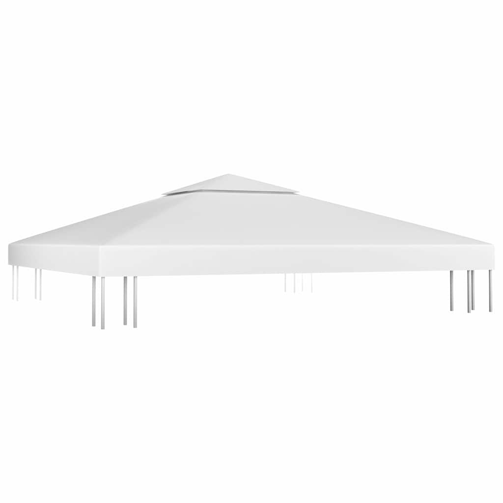 vidaXL 2-Tier Gazebo Top Cover 310 g/m² 3x3 m White 2