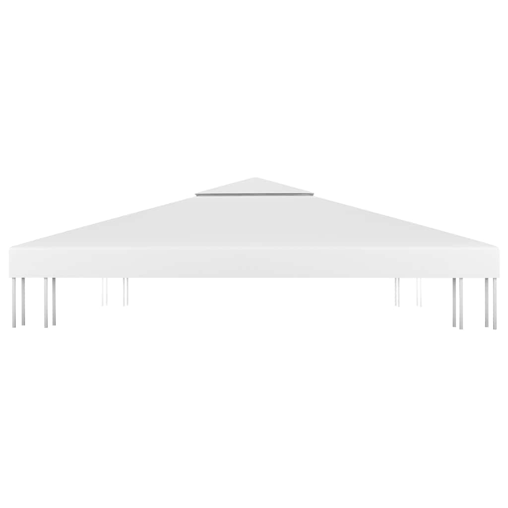 vidaXL 2-Tier Gazebo Top Cover 310 g/m² 3x3 m White 3