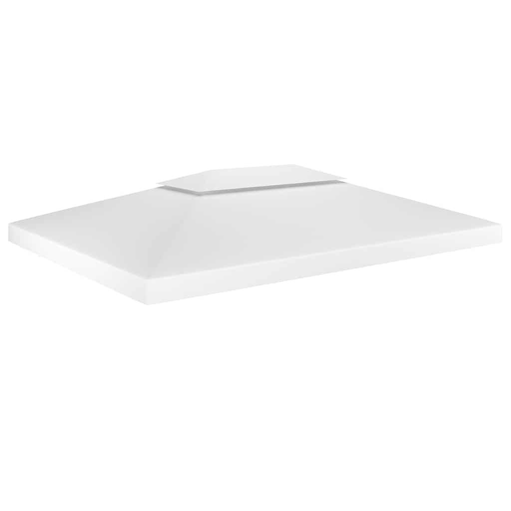 vidaXL 2-Tier Gazebo Top Cover 310 g/m² 4x3 m White 1