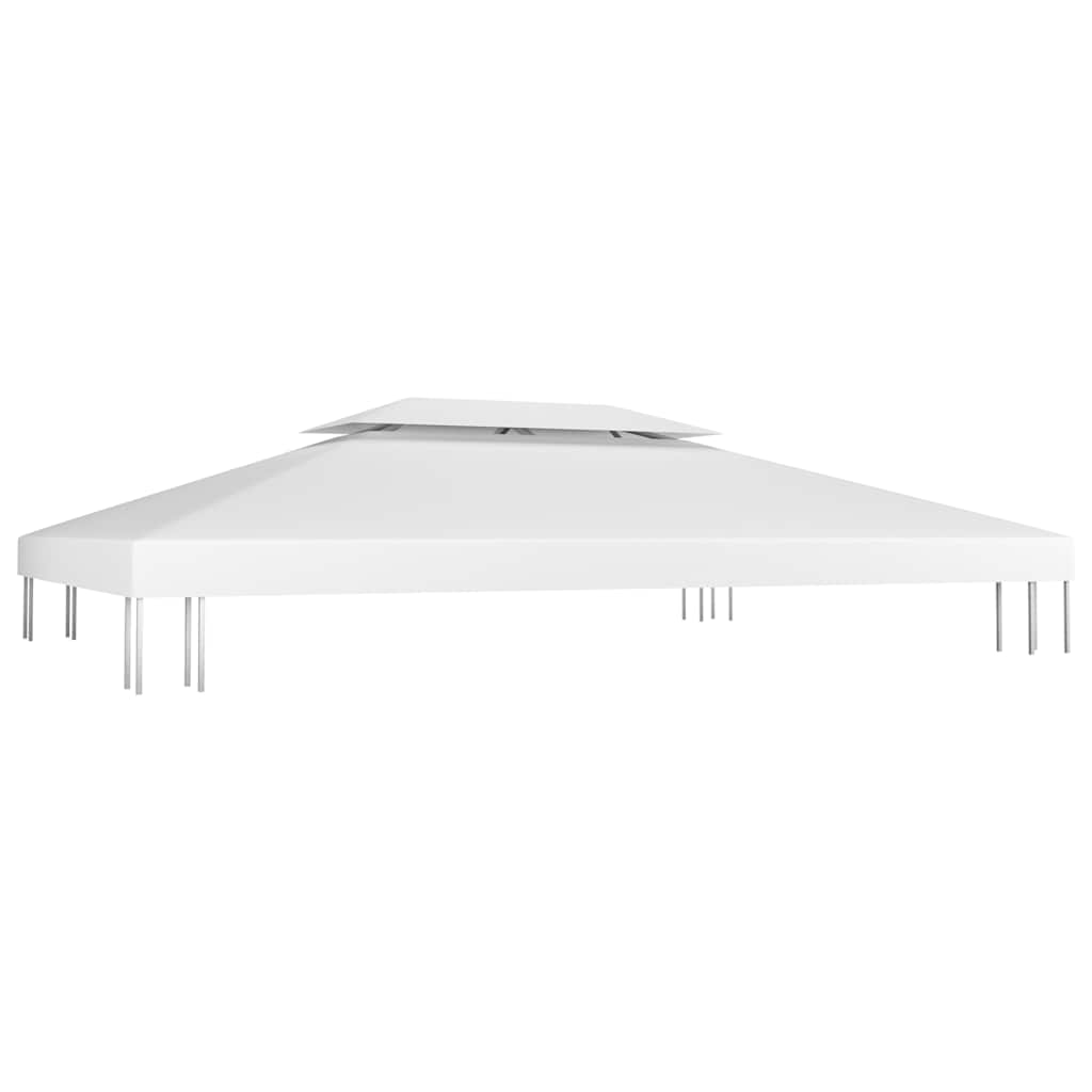 vidaXL 2-Tier Gazebo Top Cover 310 g/m² 4x3 m White 2