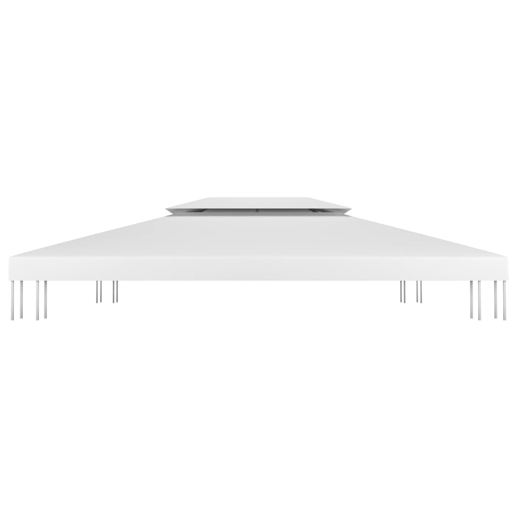 vidaXL 2-Tier Gazebo Top Cover 310 g/m² 4x3 m White 3