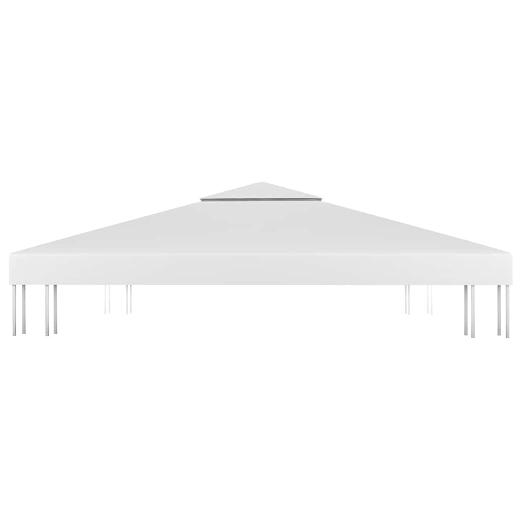 vidaXL 2-Tier Gazebo Top Cover 310 g/m² 4x3 m White 4