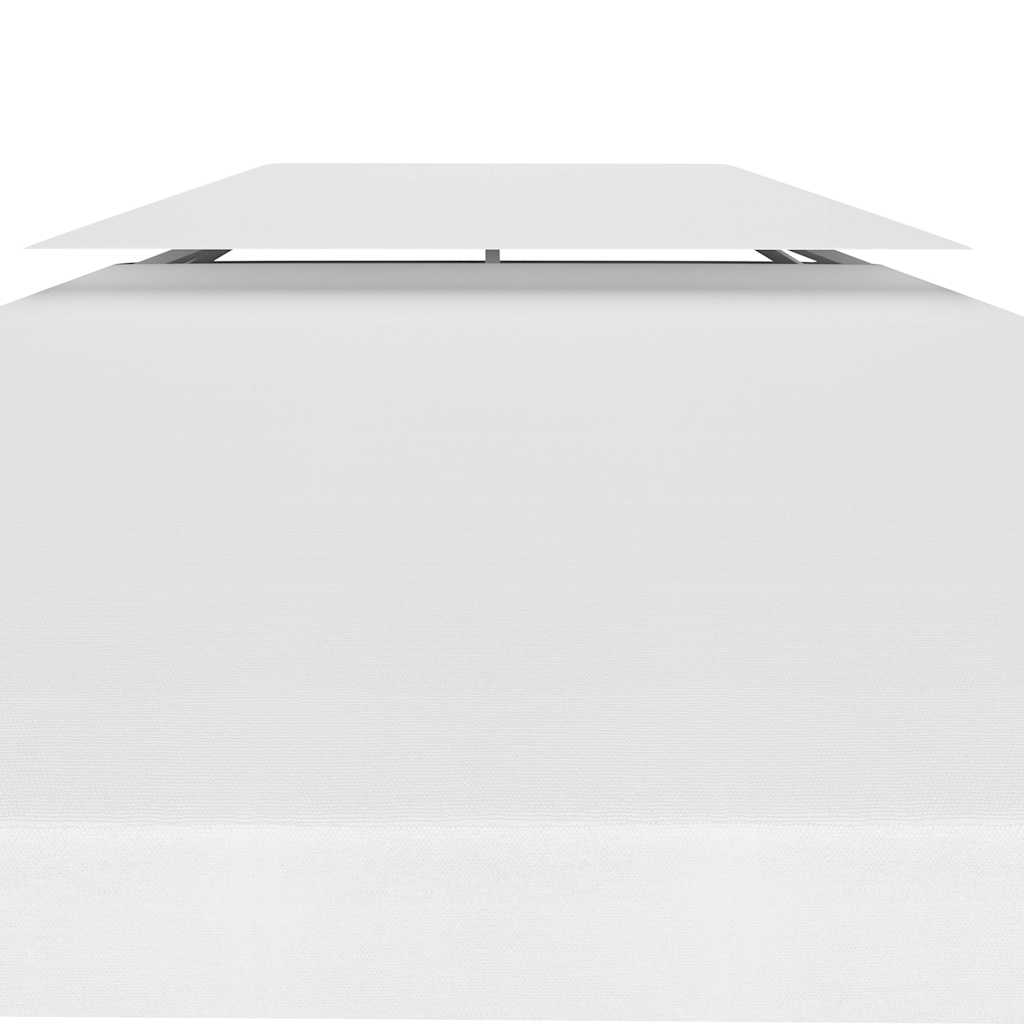 vidaXL 2-Tier Gazebo Top Cover 310 g/m² 4x3 m White 5