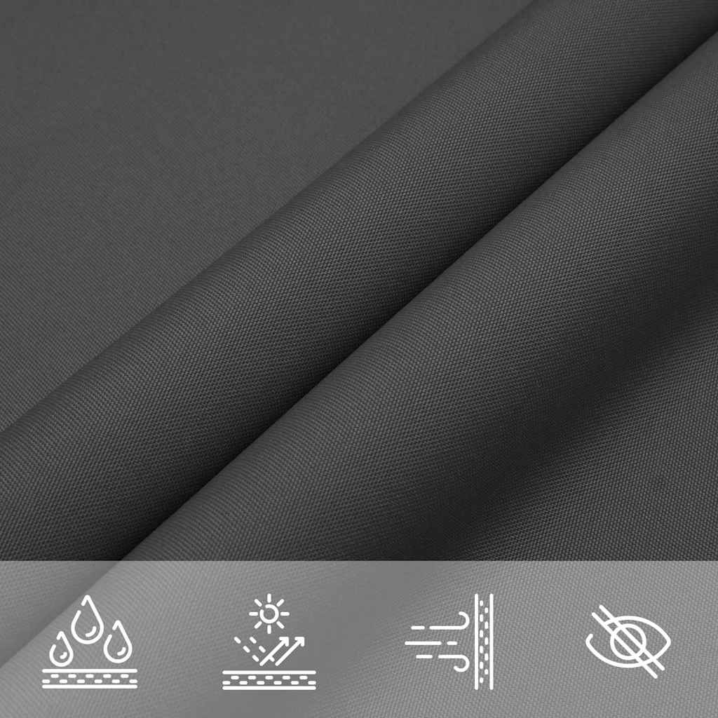 vidaXL Sun Sail | Anthracite | PU coated oxford fabric | 6x6x6 m 5