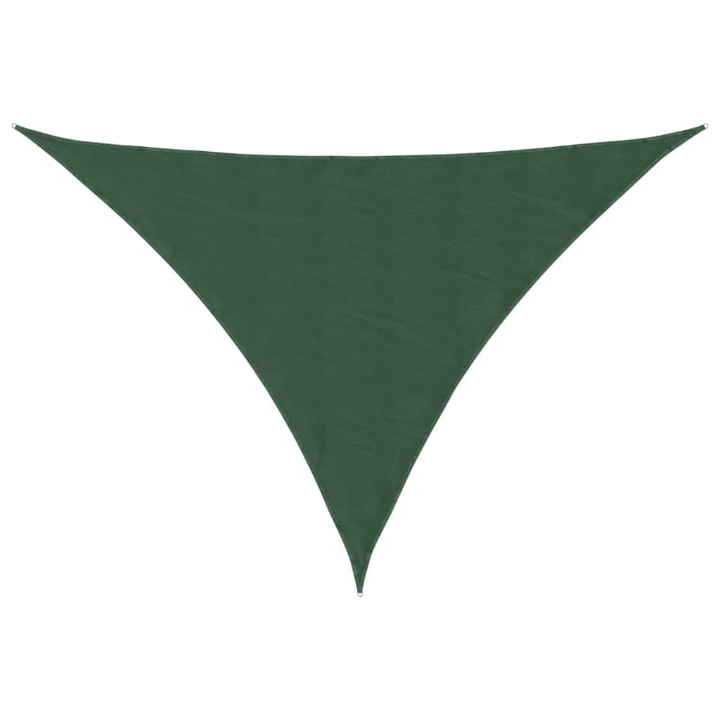 vidaXL Sunshade Sail Oxford Fabric Triangular 5x7x7 m Dark Green 2