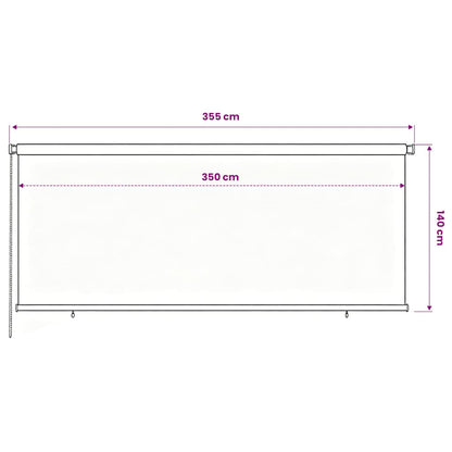 vidaXL Outdoor Roller Blind 355(W)x140(H) cm Blue HDPE 6