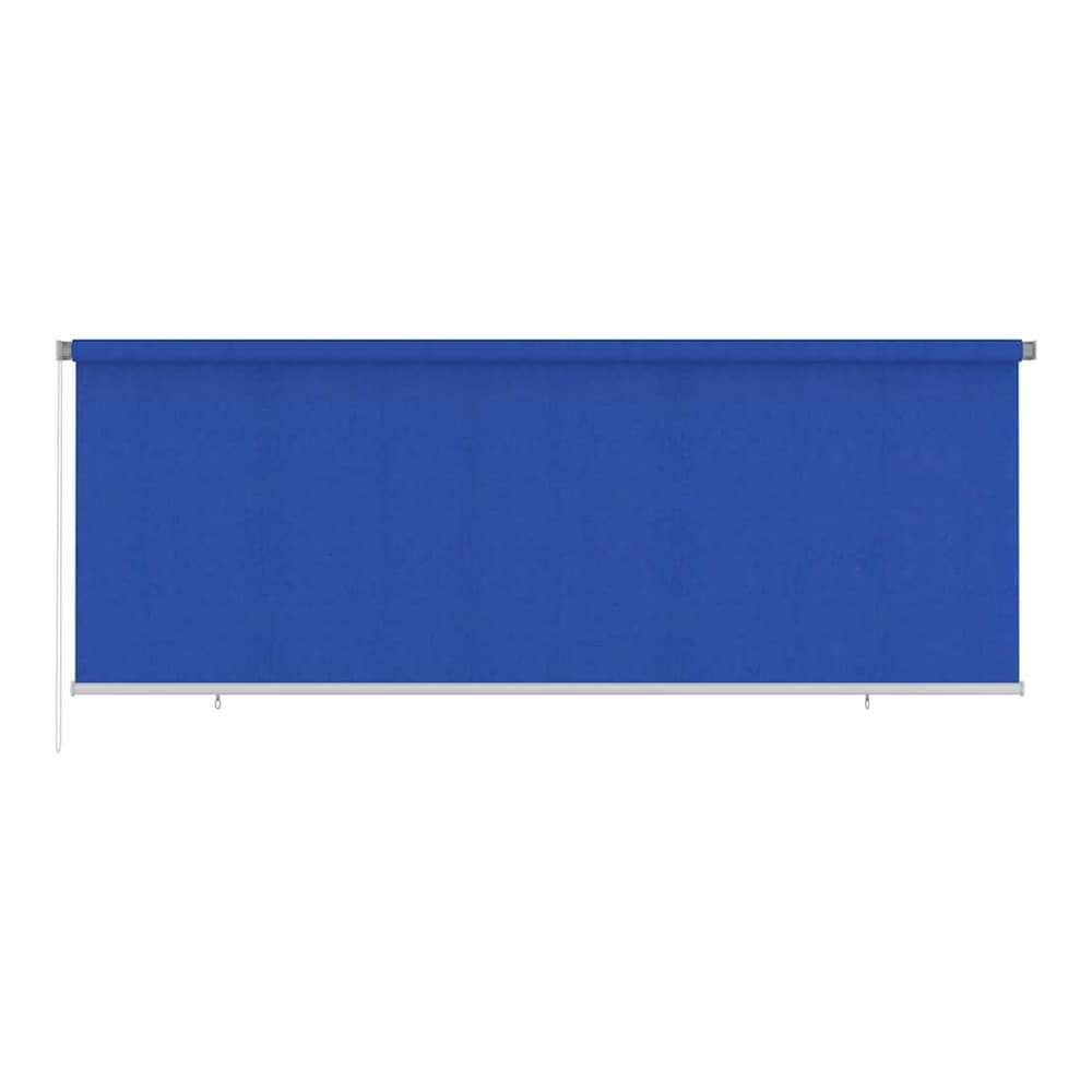 Outdoor Roller Blind 90% UV Block HDPE Drop 140 cm Blue 400 cm