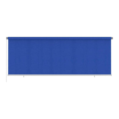 Outdoor Roller Blind 90% UV Block HDPE Drop 140 cm Blue 400 cm