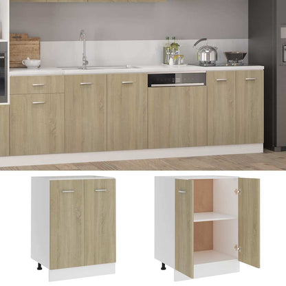 vidaXL Kitchen Base Cabinet "Lyon" Engineered Wood Sonoma Oak