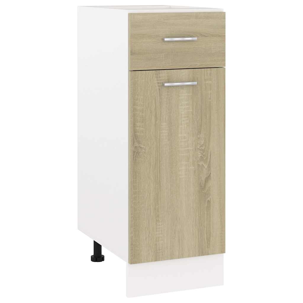 vidaXL Drawer Bottom Cabinet | Sonoma Oak | Engineered Wood | Compact 1