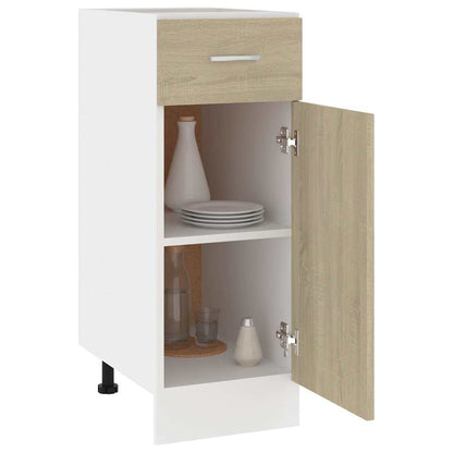 vidaXL Drawer Bottom Cabinet | Sonoma Oak | Engineered Wood | Compact 4