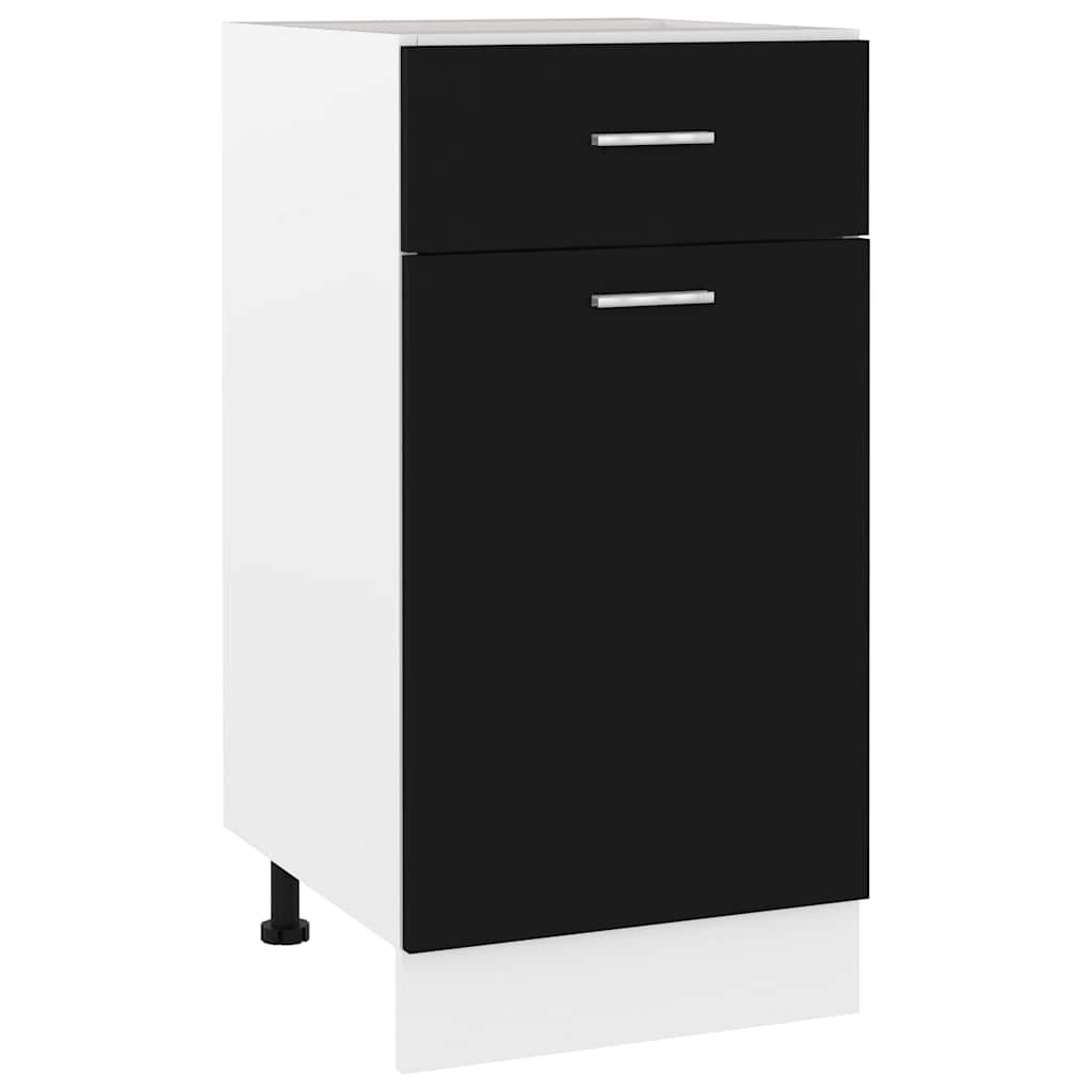 vidaXL Drawer Bottom Cabinet Lyon Black 40x46x81.5 cm Engineered Wood 1