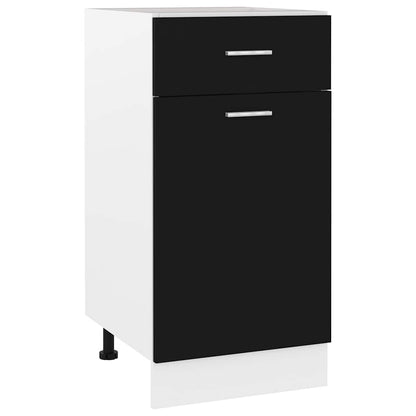 vidaXL Drawer Bottom Cabinet Lyon Black 40x46x81.5 cm Engineered Wood 1