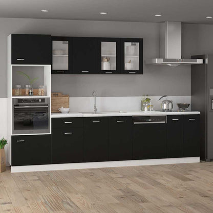 vidaXL Drawer Bottom Cabinet Lyon Black 40x46x81.5 cm Engineered Wood 3